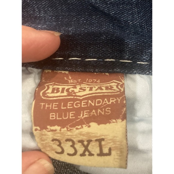 Big Star Jeans Mens 33XL Pioneer Boot Cut Whisker Embroidered (34x35) Buckle - Picture 5 of 16